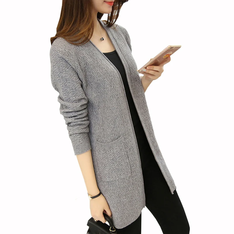 Knitted Cardigan Women sweater 2017 Autumn Winter Long Sleeve Long Cardigan Female Sweater Women Black Pink gary red coats AS41
Knitted Cardigan Women sweater 2017 Autumn Winter Long Sleeve Long Cardigan Female Sweater Women Black Pink gary red coats AS41