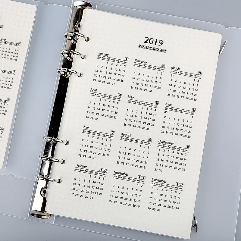 2020 Calendar Handbook Loose-leaf A5 A6 notebook Month Index Page Separator Page PVC Mat Scrub Standard 6 Holes
2020 Calendar Handbook Loose-leaf A5 A6 notebook Month Index Page Separator Page PVC Mat Scrub Standard 6 Holes