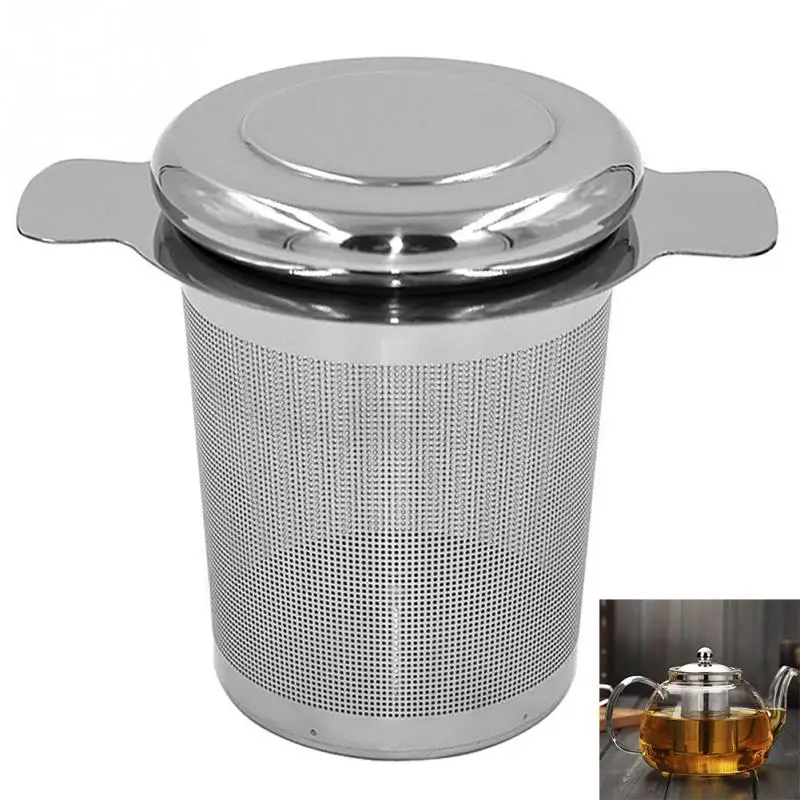 Reusable Stainless Steel Tea Infuser Basket Fine Mesh Tea Strainer with 2 Handles Lid Tea Coffee Filters for Loose Tea Leaf #137
Reusable Stainless Steel Tea Infuser Basket Fine Mesh Tea Strainer with 2 Handles Lid Tea Coffee Filters for Loose Tea Leaf #137