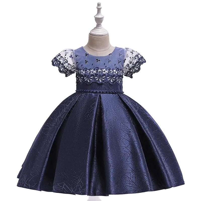 2019 new children's princess dress mesh embroidered short-sleeved dress jacquard costume satin cloth flower children's banquet d 
2019 new children's princess dress mesh embroidered short-sleeved dress jacquard costume satin cloth flower children's banquet d