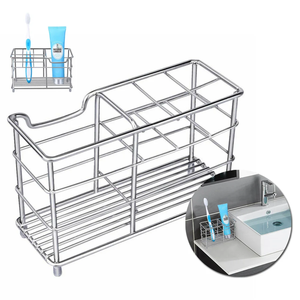 Accessories Stainless Steel Stand Toothbrush Holder Rack Bathroom Organizer Anti-rust Lightweight Razors Cleansers
Accessories Stainless Steel Stand Toothbrush Holder Rack Bathroom Organizer Anti-rust Lightweight Razors Cleansers