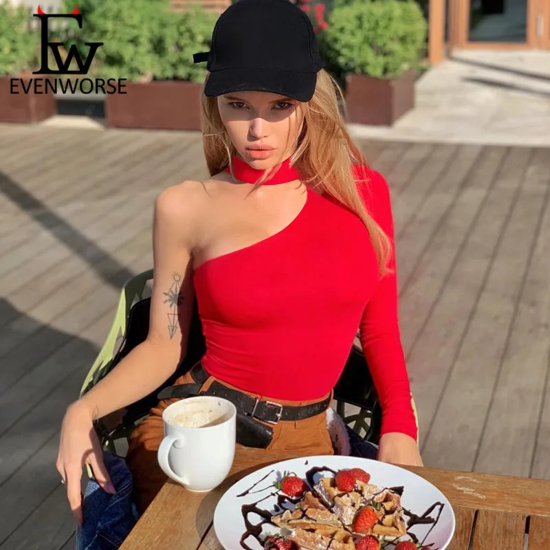 Evenworse 2019 summer women halter single shoulder one sleeve sexy bodysuit cotton solid color fashion casual party bodycon
Evenworse 2019 summer women halter single shoulder one sleeve sexy bodysuit cotton solid color fashion casual party bodycon