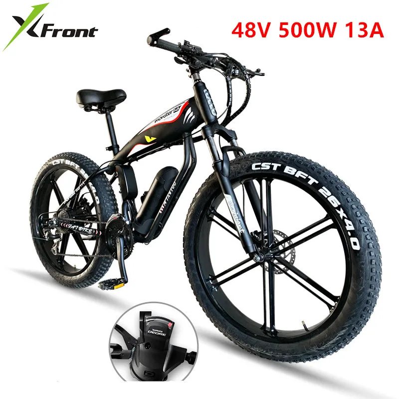 Electric Biike 48V 500W Lithium Engine 4.0 Fat Tire Aluminum Alloy Frame Bicycle SHIMAN0 27 30 Speed Snow Beach E Bike
Electric Biike 48V 500W Lithium Engine 4.0 Fat Tire Aluminum Alloy Frame Bicycle SHIMAN0 27 30 Speed Snow Beach E Bike