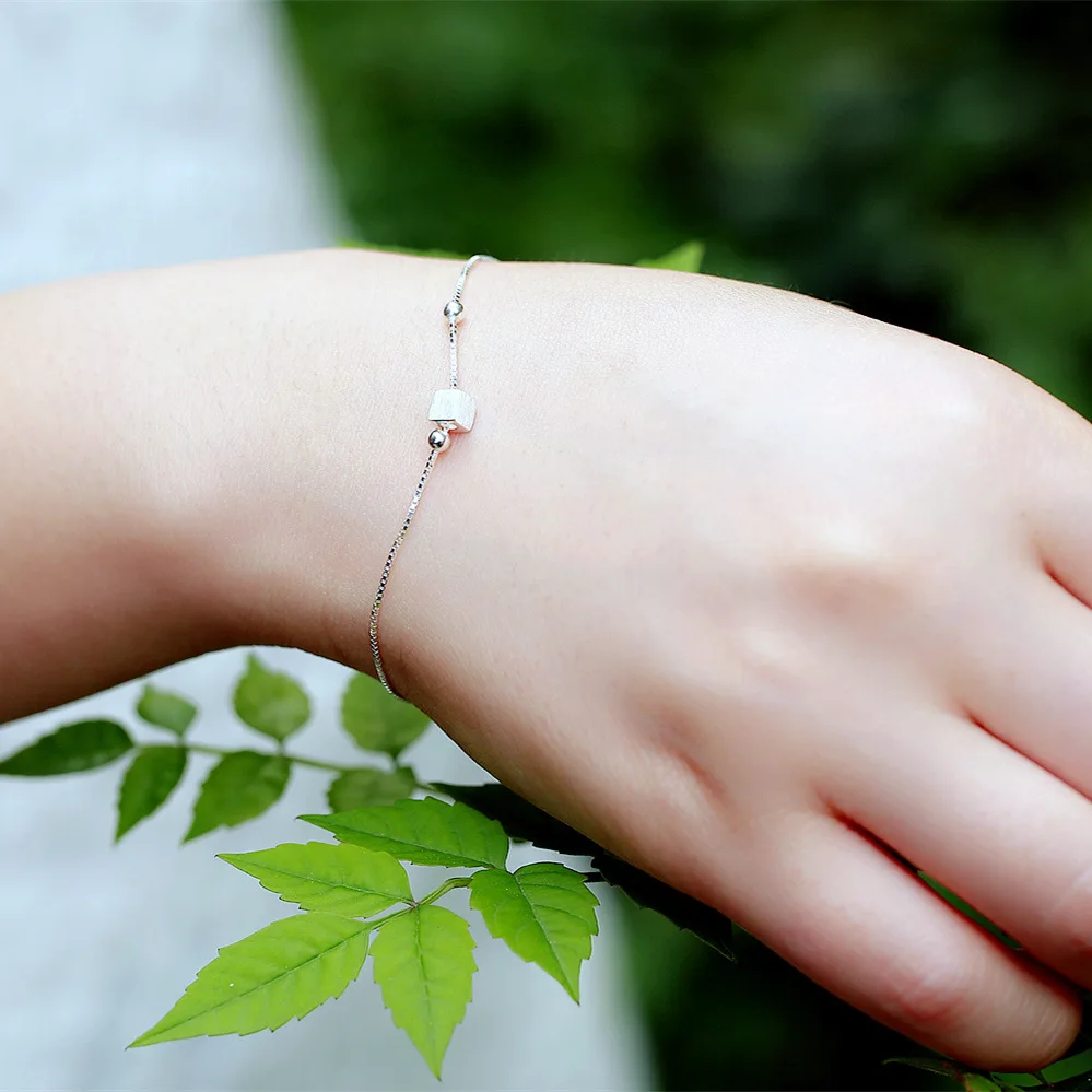 DreamySky Pure 925 Sterling Silver Cube Box Bracelets For Women pulsera de plata Drop Shipping
DreamySky Pure 925 Sterling Silver Cube Box Bracelets For Women pulsera de plata Drop Shipping