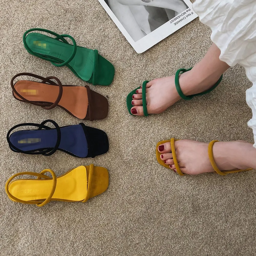 SLHJC Summer Sandals Women Med Square Heel Brief Pumps Sandals Shoes Slip On Student All Match Candy Color Open Toe Sandals
SLHJC Summer Sandals Women Med Square Heel Brief Pumps Sandals Shoes Slip On Student All Match Candy Color Open Toe Sandals