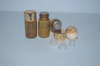 200pcs lot 3ml Small Amber Vials Essential oil Glass Bottle with Gold lid and PP plug, small perfume sample vials
200pcs lot 3ml Small Amber Vials Essential oil Glass Bottle with Gold lid and PP plug, small perfume sample vials