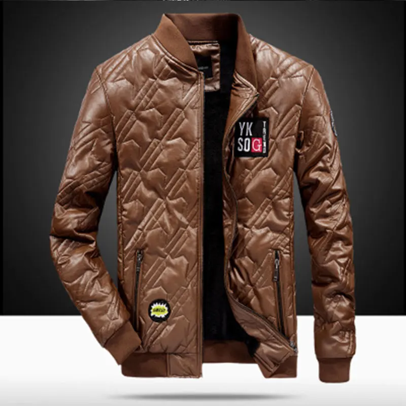 Brand Leather Jacket Men Slim Short Stand Collar Jaqueta Couro Bomber Jacket Faux Leather Fur Coat Suede Motorcycle jacket coat
Brand Leather Jacket Men Slim Short Stand Collar Jaqueta Couro Bomber Jacket Faux Leather Fur Coat Suede Motorcycle jacket coat