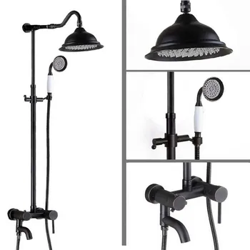 Black Oil Rubbed Brass Single Handle Bathroom Rainfall Rain Shower Head Faucet Set Bath tub Mixer Tap Wall Mounted mrs646
Black Oil Rubbed Brass Single Handle Bathroom Rainfall Rain Shower Head Faucet Set Bath tub Mixer Tap Wall Mounted mrs646