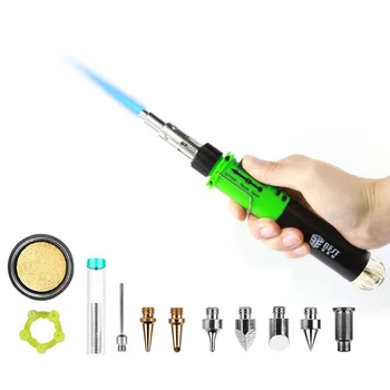 Adjustable Butane Gas Blow Torch Soldering Solder Iron Gun with Tip Portable Cordless Micro Solder Station Pen Welding Tools Set
Adjustable Butane Gas Blow Torch Soldering Solder Iron Gun with Tip Portable Cordless Micro Solder Station Pen Welding Tools Set
