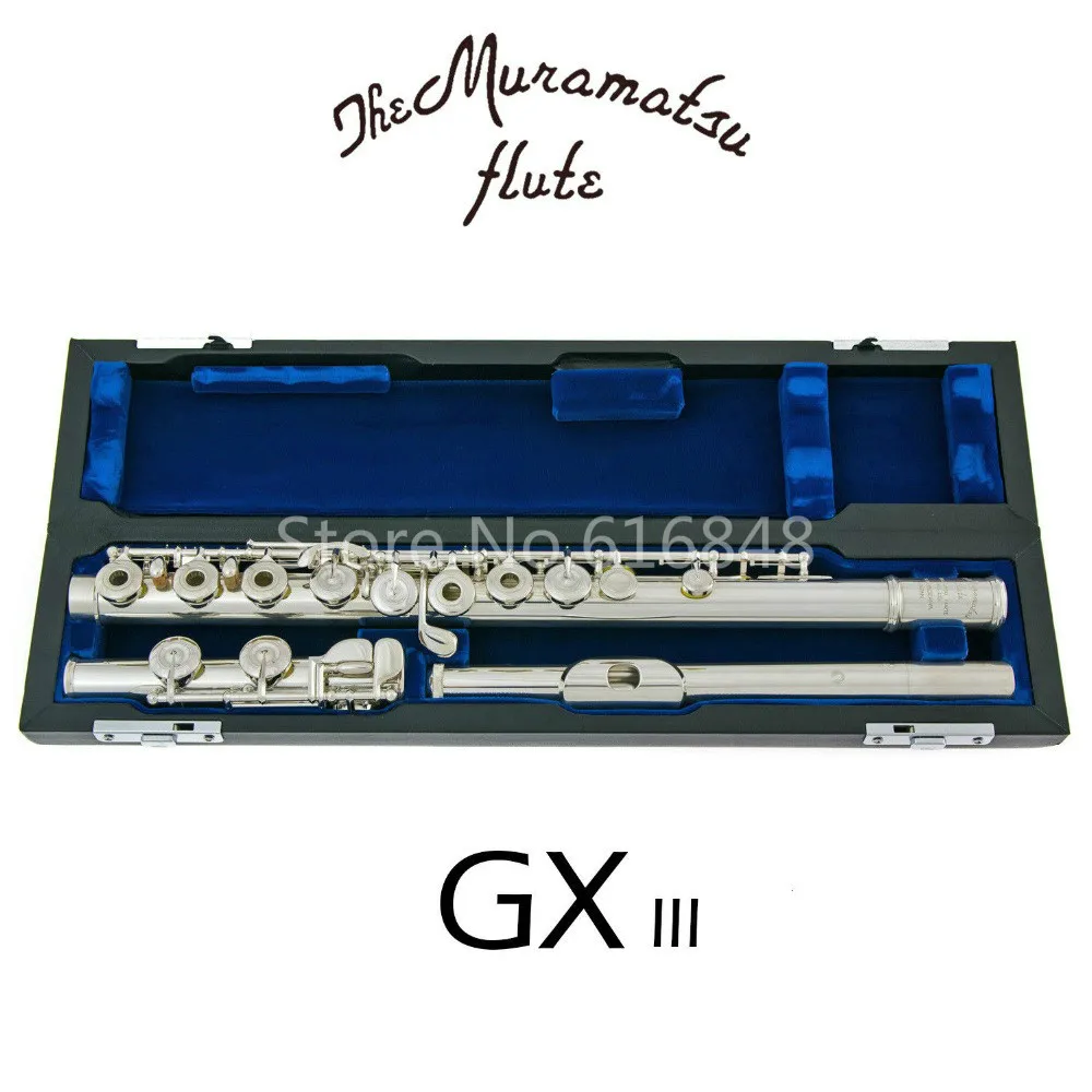 

New Muramatsu GX-III 16 Keys Holes Open C Tune Flute Silver Plated With Case Accessories Musical Instrument Flauta Free Shipping