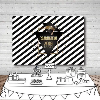 Vinyl Graduation Backdrop for Photography Studio White and Black Stripe Photo Background 2018 Party Theme Party
Vinyl Graduation Backdrop for Photography Studio White and Black Stripe Photo Background 2018 Party Theme Party