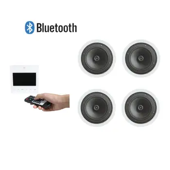 Home audio 4x15W Wall-mounted Mini Digital Amplifier with 4 pieces of 5inch coaxial ceiling speakers, Supports USB/SD/AUX/BT/FM
Home audio 4x15W Wall-mounted Mini Digital Amplifier with 4 pieces of 5inch coaxial ceiling speakers, Supports USB/SD/AUX/BT/FM