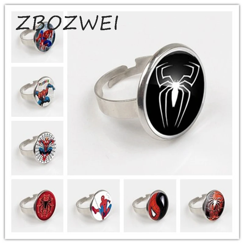 ZBOZWEI 2018 Wholesale Hot Glass Dome Jewelry Spiderman Ring Superhero Ring Glass Cabochon Dome Ring
ZBOZWEI 2018 Wholesale Hot Glass Dome Jewelry Spiderman Ring Superhero Ring Glass Cabochon Dome Ring
