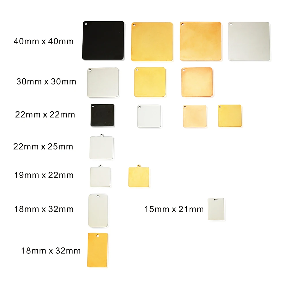 MYLONGINGCHARM 30pcs/lot Custom Charm pendant Engravable Square Charm tags Blanks
MYLONGINGCHARM 30pcs/lot Custom Charm pendant Engravable Square Charm tags Blanks