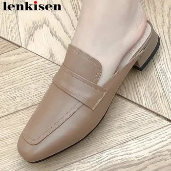 Lenkisen 2019 handmade full grain leather slip on low heels mules square toe European designer dating party daily wear pumps L31
Lenkisen 2019 handmade full grain leather slip on low heels mules square toe European designer dating party daily wear pumps L31