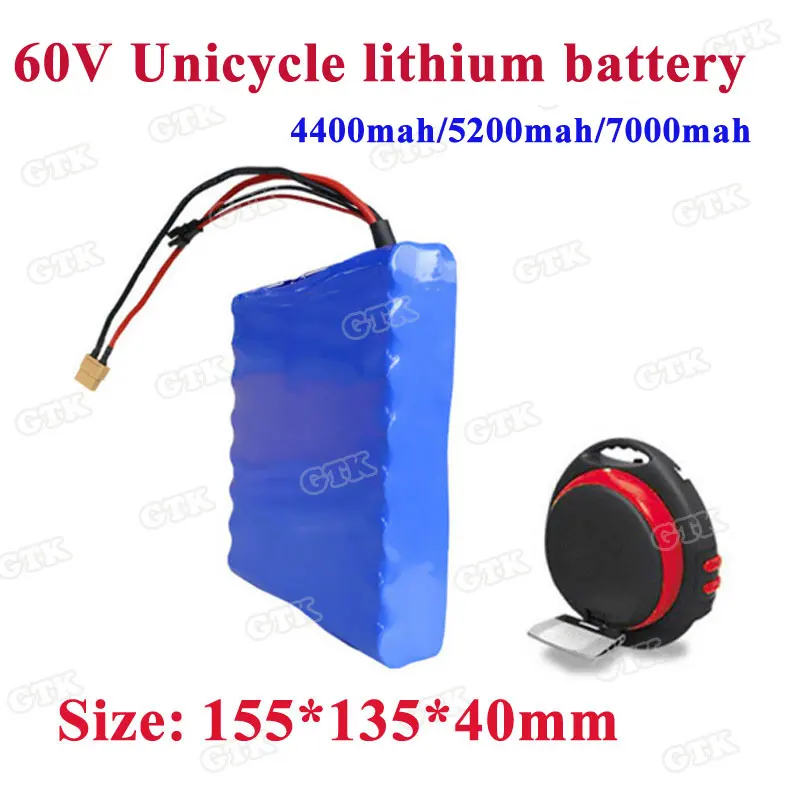 Lithium 60v battery pack li-ion 60v 4400mah 5200mah 7000mah 350w 18650 cell with BMS For electric unicycle/Segway/skateboard
Lithium 60v battery pack li-ion 60v 4400mah 5200mah 7000mah 350w 18650 cell with BMS For electric unicycle/Segway/skateboard