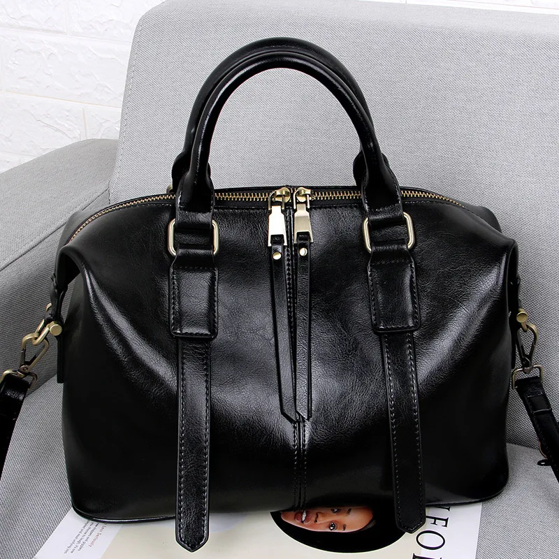 High Quality Genuine Leather Women Top Handle Bag Luxury Tote Handbag Fashion Oil Wax Cowhide Shoulder Messenger Crossbody Bags
High Quality Genuine Leather Women Top Handle Bag Luxury Tote Handbag Fashion Oil Wax Cowhide Shoulder Messenger Crossbody Bags