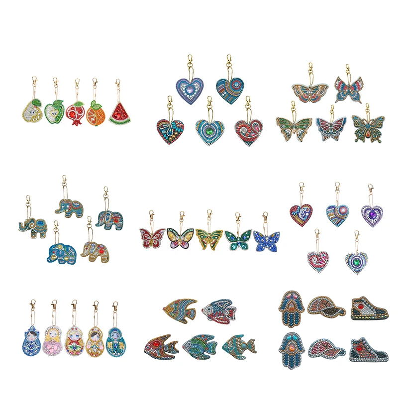 5pcs DIY Special Shaped Full Drill Diamond Painting Keychain Kits Butterfly/Love Heart Diamond Painting Cross Stitch Key Ring
5pcs DIY Special Shaped Full Drill Diamond Painting Keychain Kits Butterfly/Love Heart Diamond Painting Cross Stitch Key Ring