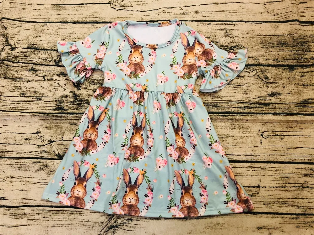 Easter Day Boutique Girls Dress Kids Rabbit Short Sleeve Dresses Children Spring Summer New Design Ruffle Clothing milksilk
Easter Day Boutique Girls Dress Kids Rabbit Short Sleeve Dresses Children Spring Summer New Design Ruffle Clothing milksilk