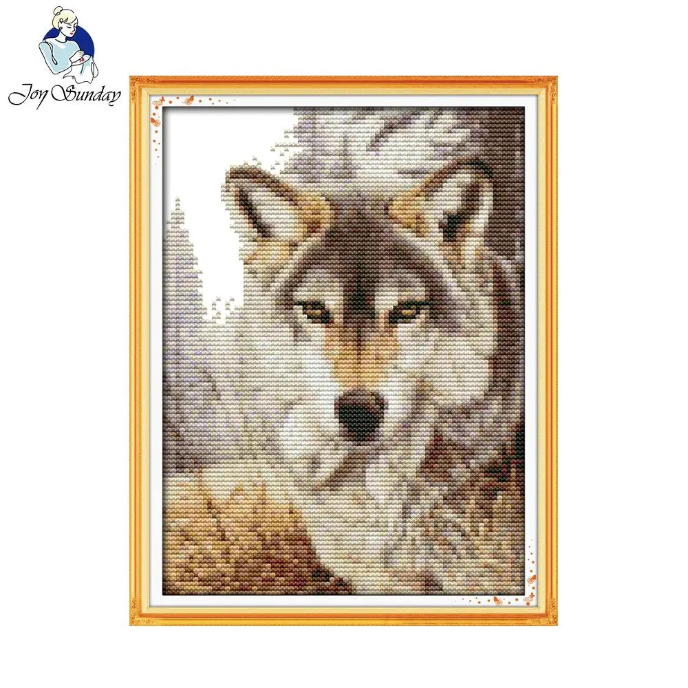Joy Sunday Wolf Spirit Counted Printed 11CT 14CT Cross Stitch Sets For Embroidery Knitting Needles Patchwork Craft Cross-stitch
Joy Sunday Wolf Spirit Counted Printed 11CT 14CT Cross Stitch Sets For Embroidery Knitting Needles Patchwork Craft Cross-stitch