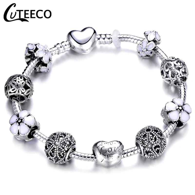 CUTEECO European Love Heart Charm Bracelets & Bangles 2018 New Marano Beads Fits Brand Bracelets Female Fashion Jewelry Gifts
CUTEECO European Love Heart Charm Bracelets & Bangles 2018 New Marano Beads Fits Brand Bracelets Female Fashion Jewelry Gifts