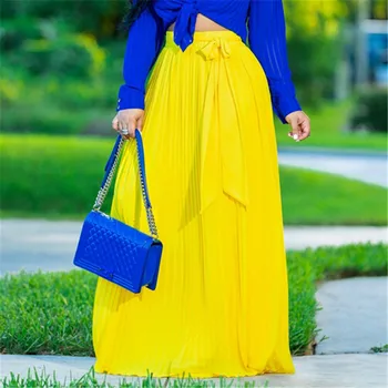 Women Double Layer Chiffon Pleated Skirts Lace-up Retro Long Maxi Skirt High Waist Skirts Hot Sale Beach Long Maxi Pure Skirts
Women Double Layer Chiffon Pleated Skirts Lace-up Retro Long Maxi Skirt High Waist Skirts Hot Sale Beach Long Maxi Pure Skirts