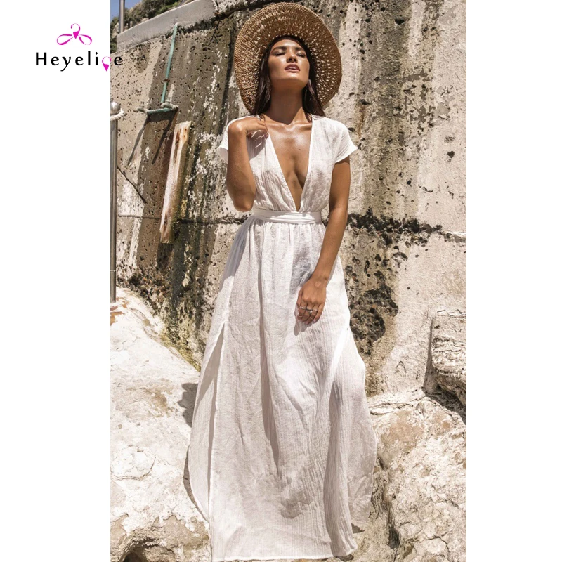White Dresses Women Long Bikinis Cover Up Vntage Short Sleeves Beach Dress Open Back Swimwear Cover Up Cotton SummerDress
White Dresses Women Long Bikinis Cover Up Vntage Short Sleeves Beach Dress Open Back Swimwear Cover Up Cotton SummerDress