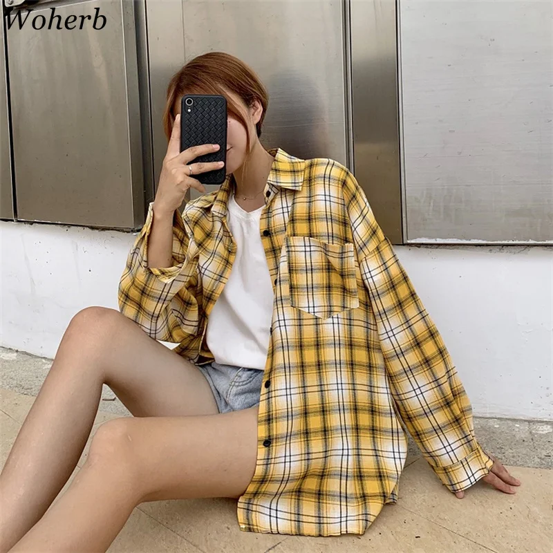 Woherb Plus Size Blouse Women Summer Vintage Plaid Print Long Sleeve Blusas Elegant Lantern Sleeve 2019 Korean Streetwear 21960
Woherb Plus Size Blouse Women Summer Vintage Plaid Print Long Sleeve Blusas Elegant Lantern Sleeve 2019 Korean Streetwear 21960
