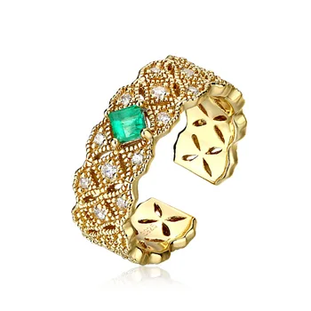 14K Gold Female Ring Emerald Can Be Customized Ring Gold Inlaid Gem 2.5*2.5MM Emerald Initial HK12 Wedding Party Ring
14K Gold Female Ring Emerald Can Be Customized Ring Gold Inlaid Gem 2.5*2.5MM Emerald Initial HK12 Wedding Party Ring