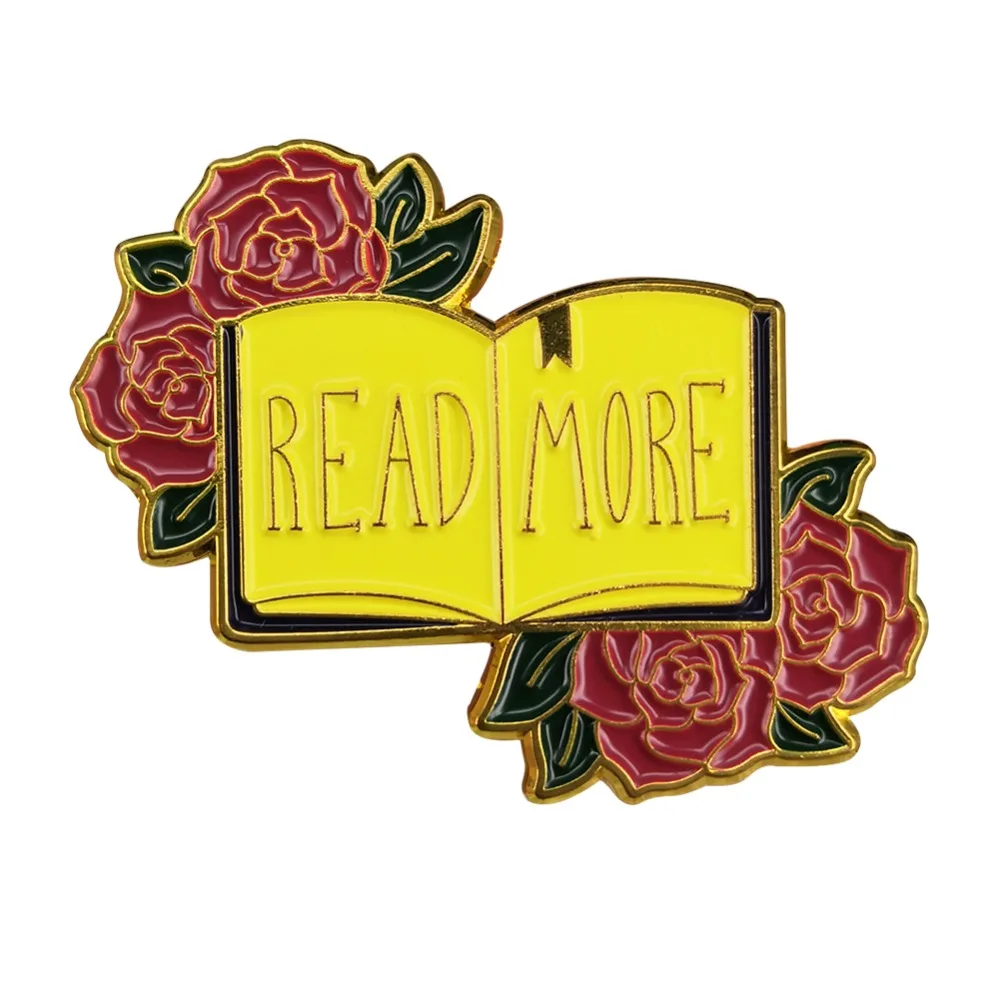 Feminist pin Read More Book Roses brooches for women