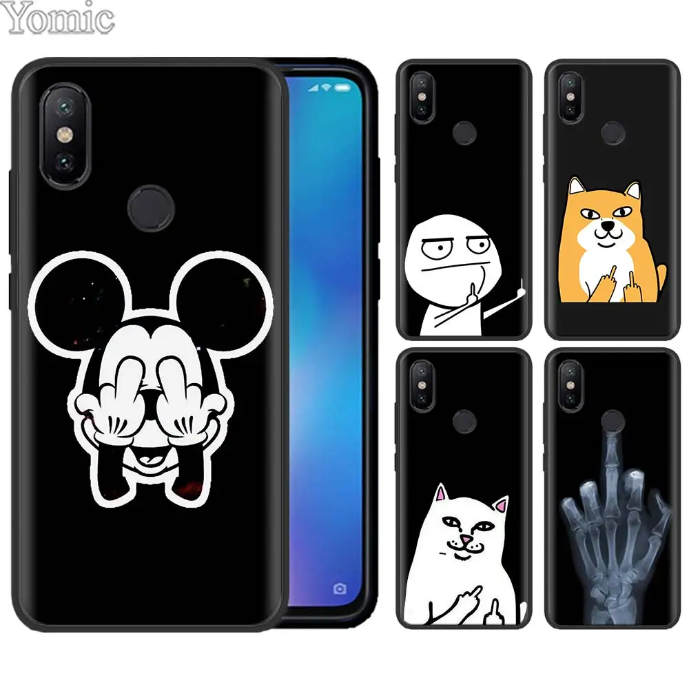 Cartoon Middle Finger Cat Dog Silicone Case for Xiaomi Redmi Note 7 5 6 Pro K20 Pro Redmi 7 5 6 6A 4X S2 GO Y3 Case Coque
Cartoon Middle Finger Cat Dog Silicone Case for Xiaomi Redmi Note 7 5 6 Pro K20 Pro Redmi 7 5 6 6A 4X S2 GO Y3 Case Coque