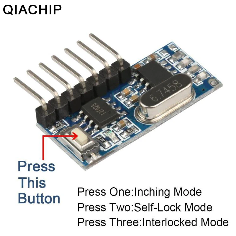 QIACHIP 433Mhz Wireless Remote Control Switch RF Receiver Learning Code Module 4 Channel Output For Gate EV1527 Encoding Diy Kit
QIACHIP 433Mhz Wireless Remote Control Switch RF Receiver Learning Code Module 4 Channel Output For Gate EV1527 Encoding Diy Kit