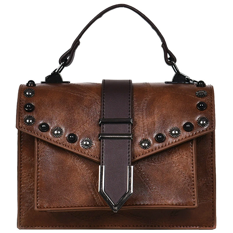 European Fashion Retro Female Square Bag 2018 New Quality PU Leather Women's Designer Handbag Rivet Tote Shoulder Messenger Bags
European Fashion Retro Female Square Bag 2018 New Quality PU Leather Women's Designer Handbag Rivet Tote Shoulder Messenger Bags