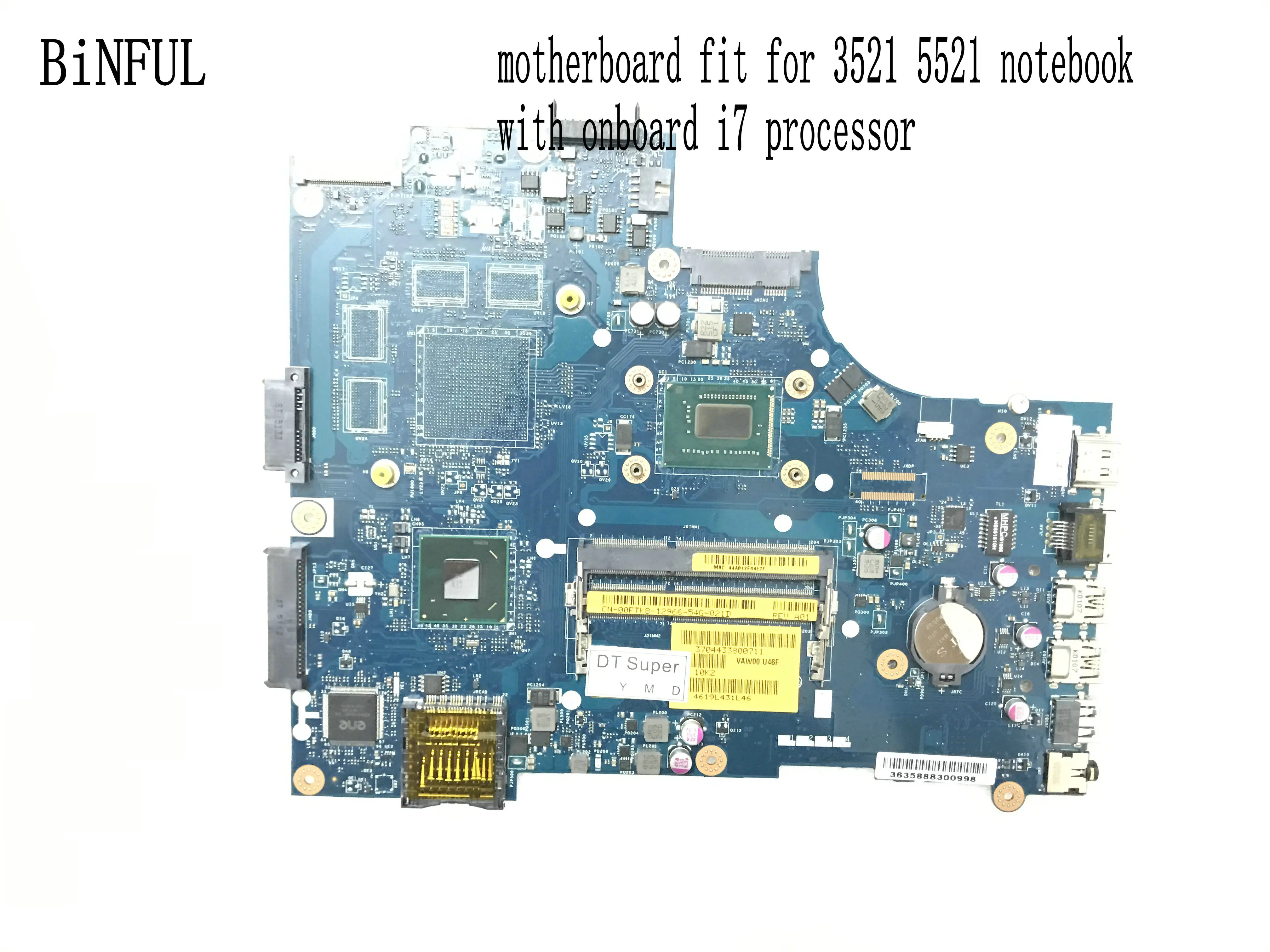 FAST SHIPPING VAW00 LA-9104P REV : 1.0 (A00) LAPTOP MOTHERBOARD FOR DELL INSPIRON 3521 I7 PROCESSOR 90 DAYS WARRANTY
FAST SHIPPING VAW00 LA-9104P REV : 1.0 (A00) LAPTOP MOTHERBOARD FOR DELL INSPIRON 3521 I7 PROCESSOR 90 DAYS WARRANTY