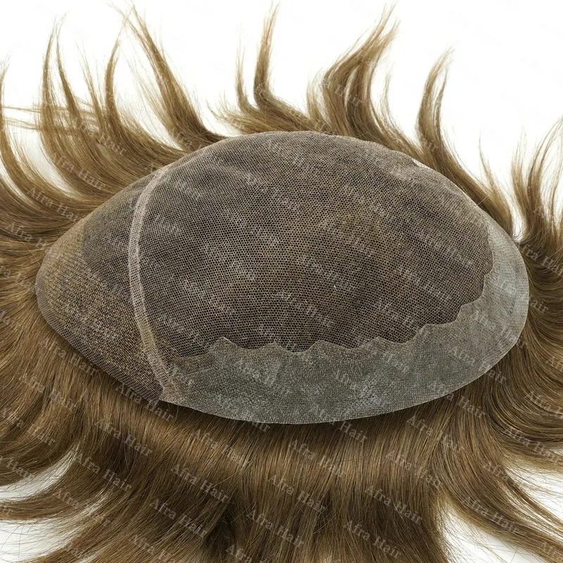 Mens Toupee 100% Natural Hair Middle Brown Super Fine French Lace Hair Replacement Systems H039
Mens Toupee 100% Natural Hair Middle Brown Super Fine French Lace Hair Replacement Systems H039