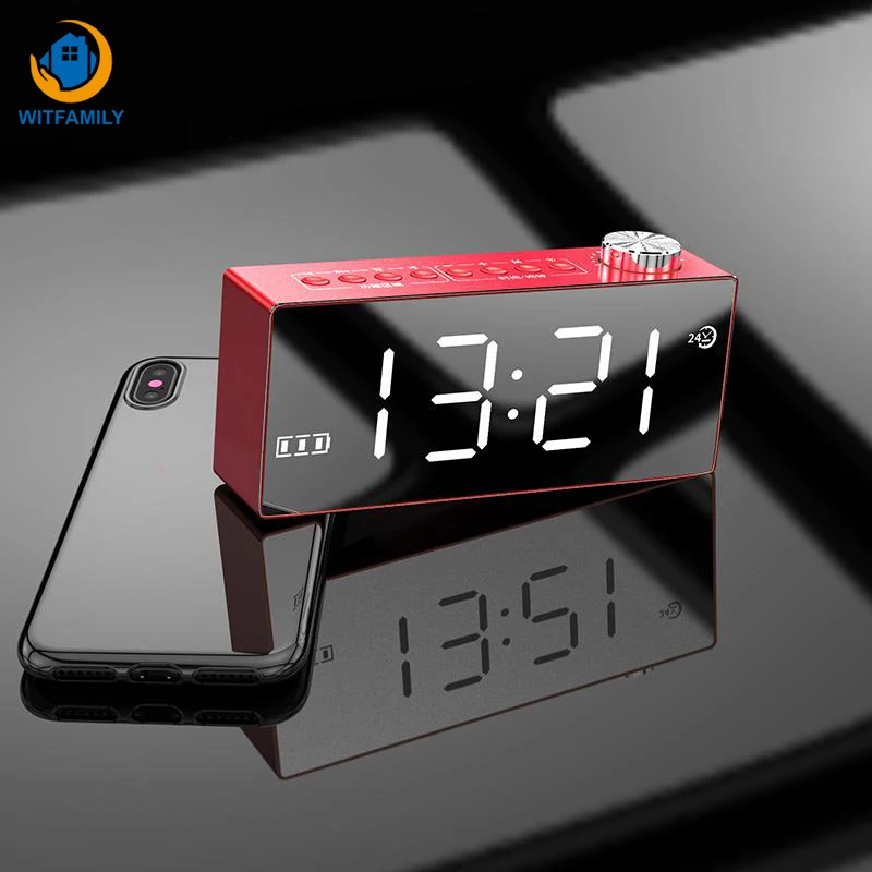 FM Radio Bluetooth 4.2 Smart Desktop Alarm Clock Multifunction LED Mirror HD Display Snooze Function Dual-horn Stereo Subwoofer
FM Radio Bluetooth 4.2 Smart Desktop Alarm Clock Multifunction LED Mirror HD Display Snooze Function Dual-horn Stereo Subwoofer
