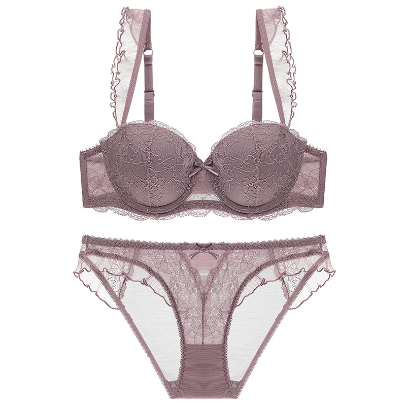 2018 new sexy breast lace piece 1/2 half cup gather ladies underwear bra set push up lingerie set
2018 new sexy breast lace piece 1/2 half cup gather ladies underwear bra set push up lingerie set