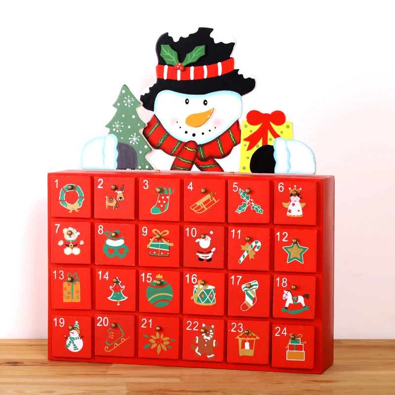 Christmas wooden advent calendar snowman with 24 drawers in traditional style home decoration prepare gifts for children
Christmas wooden advent calendar snowman with 24 drawers in traditional style home decoration prepare gifts for children