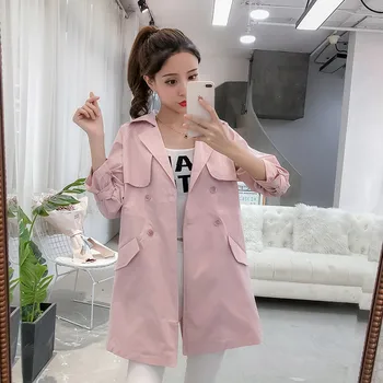 2019 New Women Slim Coat Spring And Autumn Lapel Double-Breasted Casual Windbreaker Pocket Button Korean Fashion Women Jacket 39
2019 New Women Slim Coat Spring And Autumn Lapel Double-Breasted Casual Windbreaker Pocket Button Korean Fashion Women Jacket 39