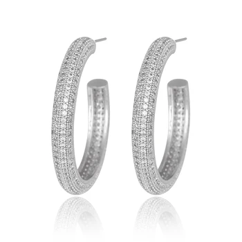 XIUMEIYIZU Luxury Hoop Round Earrings AAA Zircon Full Paved Rhodium Plating XIUMEIYIZU Classical Style Women Fashion Jewelry
XIUMEIYIZU Luxury Hoop Round Earrings AAA Zircon Full Paved Rhodium Plating XIUMEIYIZU Classical Style Women Fashion Jewelry