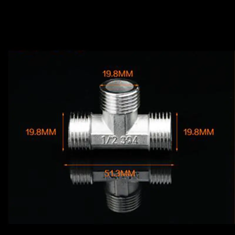 Tee Type 3 Way 201 Stainless Steel Pipe Fitting Connector 1/2" to 1/2" to 1/2" BSP Male Thread for Water Fuel Gas Tube
Tee Type 3 Way 201 Stainless Steel Pipe Fitting Connector 1/2" to 1/2" to 1/2" BSP Male Thread for Water Fuel Gas Tube