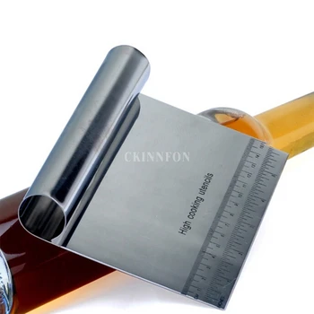 200Pcs/Lot Stainless Steel Pizza Dough Scraper Cutter Flour Pastry Cake Slicer Tool Scale (Size: 15cm*11.5cm)
200Pcs/Lot Stainless Steel Pizza Dough Scraper Cutter Flour Pastry Cake Slicer Tool Scale (Size: 15cm*11.5cm)