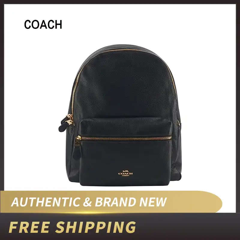 coach pebble leather charlie backpack