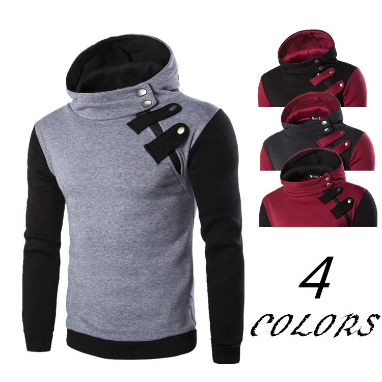 Autumn Winter Men's Hooded Pullover Simple Casual Men Lapel Stitching Color Hoodies Clothing for Male 2018 New M-2XL
Autumn Winter Men's Hooded Pullover Simple Casual Men Lapel Stitching Color Hoodies Clothing for Male 2018 New M-2XL