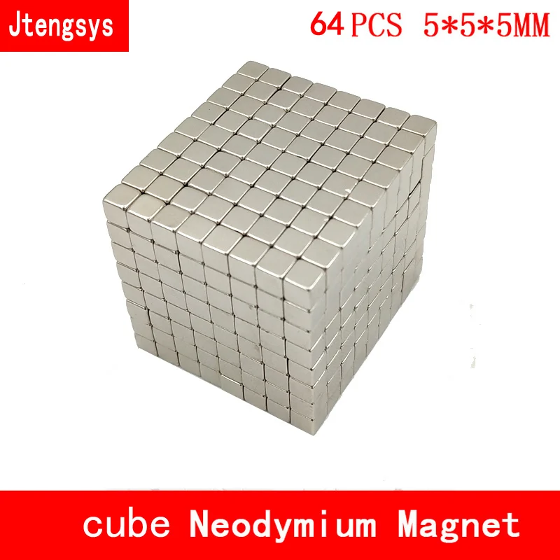 64pcs Neodymium magnet 5x5x5 Rare Earth small Strong block permanent 5*5*5mm fridge Electromagnet NdFeB nickle magnetic square
64pcs Neodymium magnet 5x5x5 Rare Earth small Strong block permanent 5*5*5mm fridge Electromagnet NdFeB nickle magnetic square