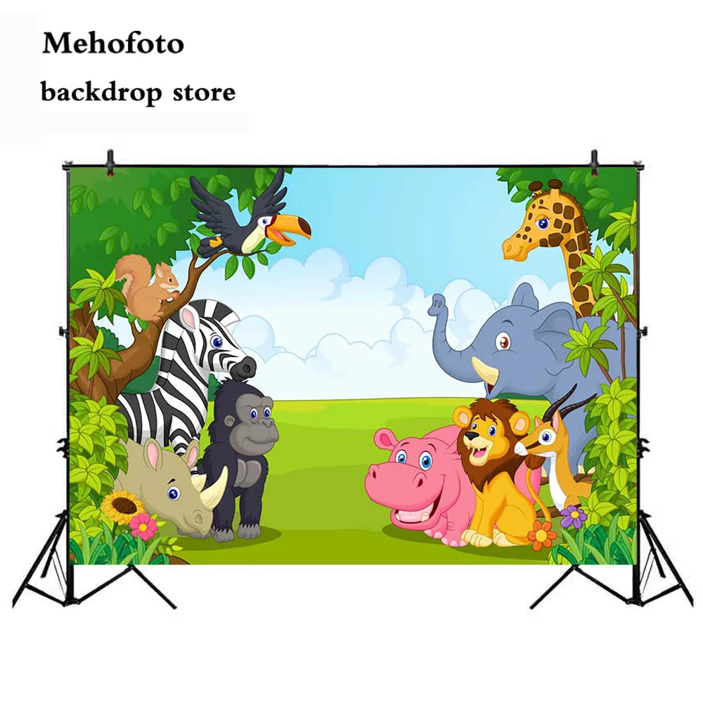 Mehofoto Jungle Birthday Party Backdrop Safari Theme Backgrounds Cartoon Photo Shoot Backdrops for Photography Studio 743
Mehofoto Jungle Birthday Party Backdrop Safari Theme Backgrounds Cartoon Photo Shoot Backdrops for Photography Studio 743