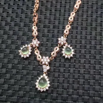 Fidelity natural 6*8mm prehnite pendants Necklaces s925 sterling silver elegant fine jewelry for women natural green gemstone
Fidelity natural 6*8mm prehnite pendants Necklaces s925 sterling silver elegant fine jewelry for women natural green gemstone