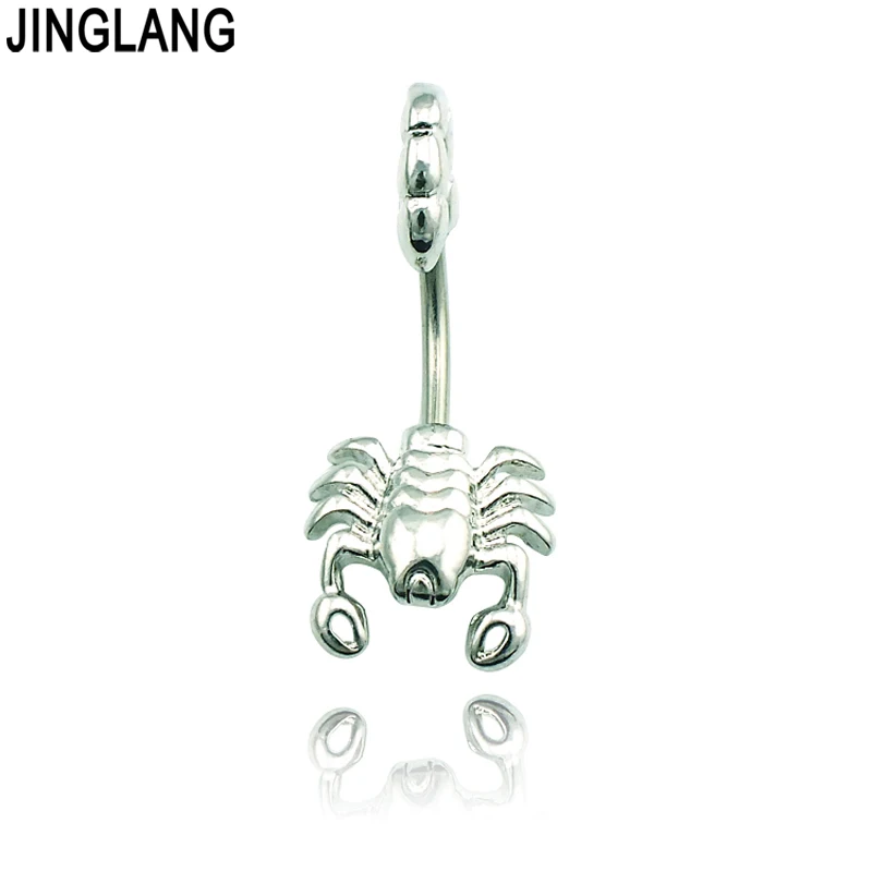 JINGLANG Brand New Classic Belly Button Rings Stainless Steel Silver Plated Alloy Scorpion Navel Piercing Jewelry
JINGLANG Brand New Classic Belly Button Rings Stainless Steel Silver Plated Alloy Scorpion Navel Piercing Jewelry