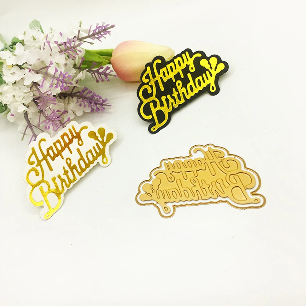 Ufurty Happy Birthday Metal Cutting Dies DIY Photo Album Embossing Dies Cut Scrapbooking Stencils Hot Glimmer Foil Plate
Ufurty Happy Birthday Metal Cutting Dies DIY Photo Album Embossing Dies Cut Scrapbooking Stencils Hot Glimmer Foil Plate