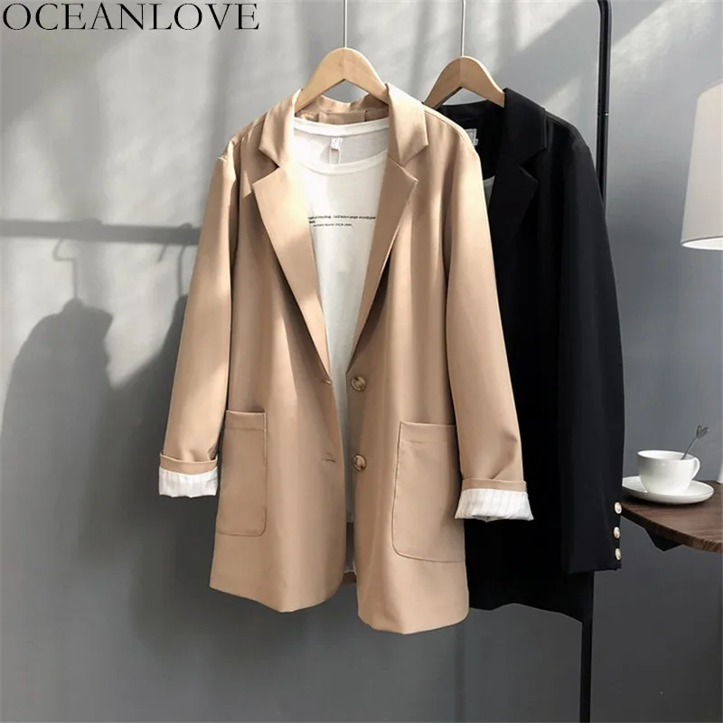 OCEANLOVE Vintage Chic Solid Women Jacket Single Breasted Long Sleeve 2019 Spring Casual Blazer Office Lady Notched Coat 10976
OCEANLOVE Vintage Chic Solid Women Jacket Single Breasted Long Sleeve 2019 Spring Casual Blazer Office Lady Notched Coat 10976